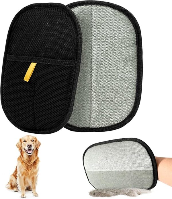2PCS Double-Sided Pet Grooming Gloves